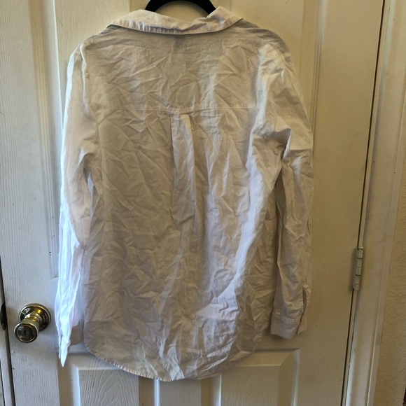 White Button Down Long Sleeve Shirt SZ. M - Picture 2 of 3